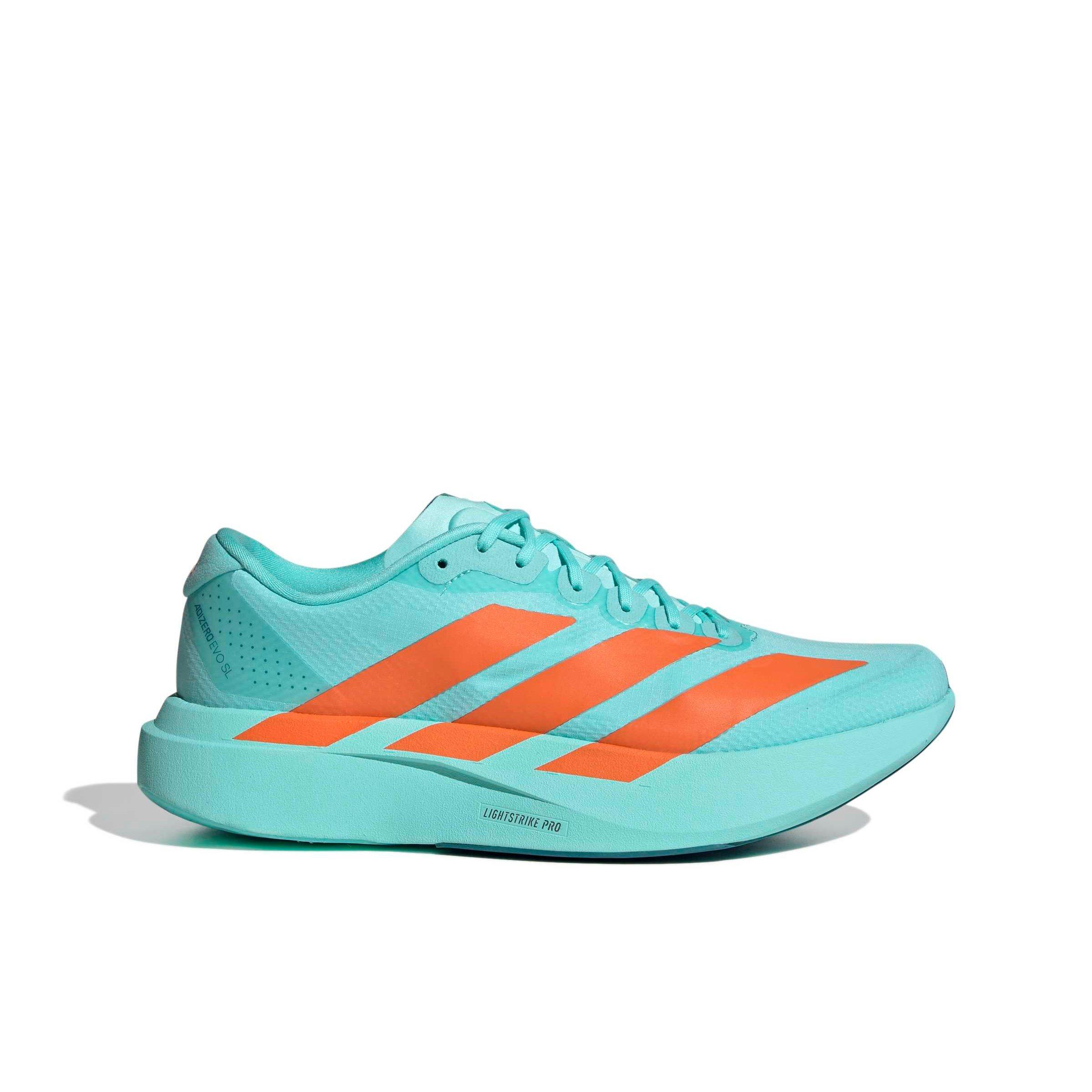 adidas Adizero EVO SL "Flash Aqua/Impact Orange/Arctic Fusion" Men's Running Shoe - AQUA/ORANGE/ARCTIC